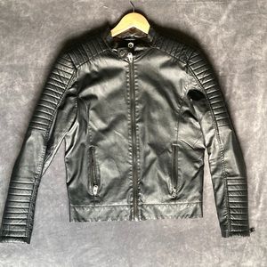 Jack & Jones Faux Leather Jacket “Clap Jacket”. Men’s Size Small. Black.